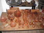 Grote partij ROZE vintage/Art Deco glas., Ophalen