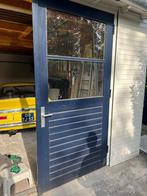 schuur deur dubbel hout, Doe-het-zelf en Verbouw, Deuren en Horren, Ophalen, Gebruikt, Garagedeur, Glas