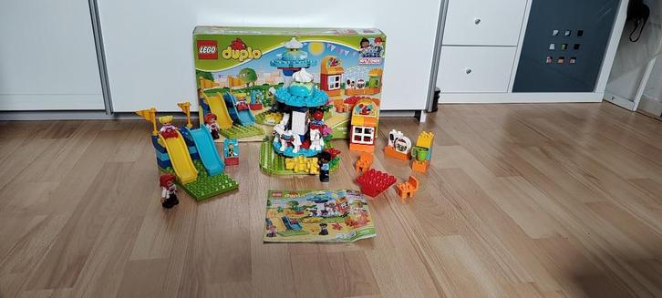 Duplo mini pretpark speeltuin kermis met doos en boekje, Kinderen en Baby's, Speelgoed | Duplo en Lego, Zo goed als nieuw, Duplo