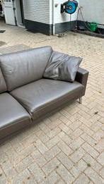 Leolux Antonia Royal, leren hoekbank, Walnut, Ophalen, 250 tot 300 cm, Hoekbank, Zo goed als nieuw