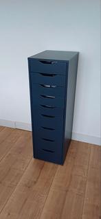 Ikea Alex ladekast Blauw 36x48x116, Huis en Inrichting, Kasten | Ladekasten, Ophalen, Minder dan 50 cm, 5 laden of meer, Zo goed als nieuw