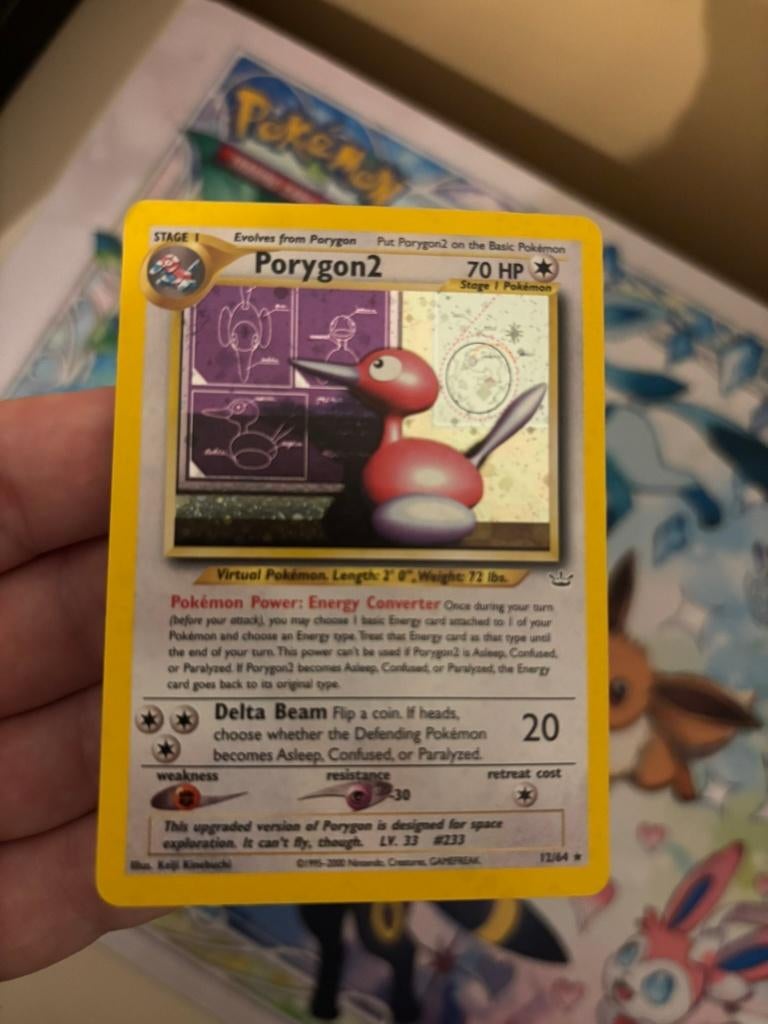 Porygon2 NG 12 - HOLO - Near Mint, Ophalen of Verzenden, Zo goed als nieuw, Losse kaart, Foil