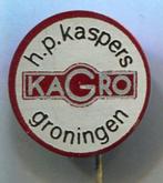 Kagro Verkeersbordenfabriek - Groningen blik speldje( X_015a, Verzamelen, Speldjes, Pins en Buttons, Verzenden, Zo goed als nieuw