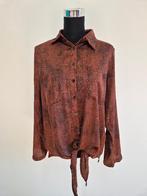 Top06AN - Bruin-zwarte Ambika blouse maat XL (1), Ophalen of Verzenden, Zo goed als nieuw, Maat 46/48 (XL) of groter, Bruin