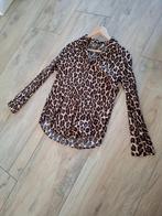 Shein blouse lange mouw panterprint - maat S, Maat 38/40 (M), Bruin, Ophalen of Verzenden, Zo goed als nieuw