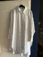 Zara wit met zwarte stippen overhemd blouse M, Zara, Maat 38/40 (M), Ophalen of Verzenden, Wit