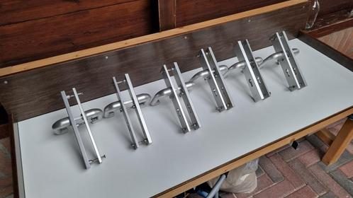 6 stuks Ami deurbeslag met vast schild, pc maat 72 mm, Doe-het-zelf en Verbouw, Hang- en Sluitwerk, Zo goed als nieuw, Klink of Kruk