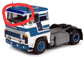 Gezocht Blauwe zonneklep scania 1 serie  beschikbaar voor biedingen
