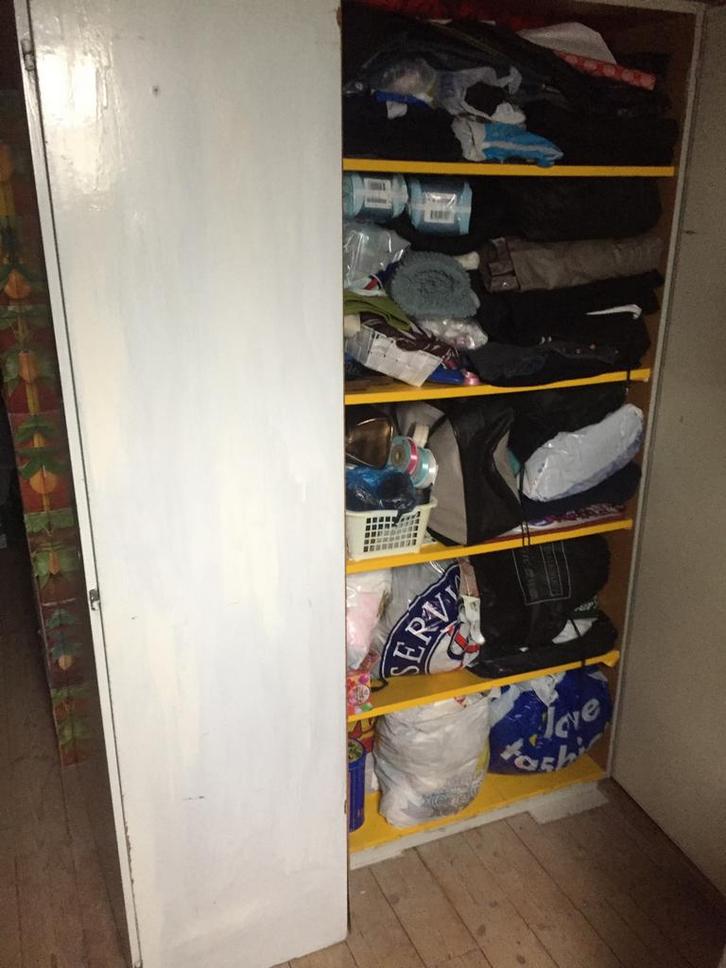 Vintage kledingkast,opbergkast,garagekast,archiefkast, Huis en Inrichting, Kasten | Kledingkasten, Zo goed als nieuw, 150 tot 200 cm