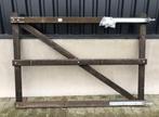 114. houten poort traditioneel | hekwerk | weidepoorten, Ophalen of Verzenden, Nieuw, Hout, Tuinhek