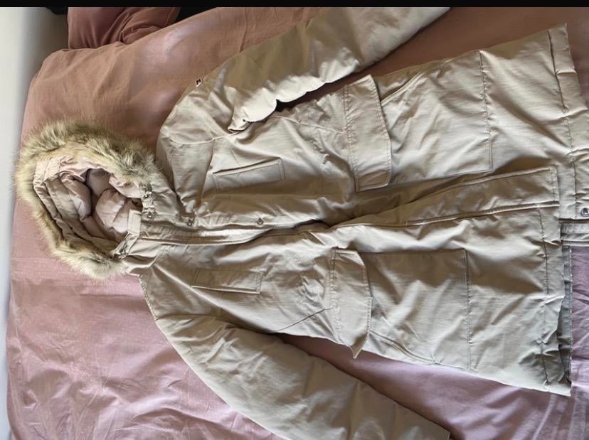 Tommy Hilfiger Jas - Maat M, Ophalen of Verzenden, Zo goed als nieuw, Maat 38/40 (M), Beige