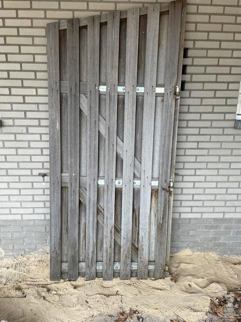 Bankirai poorten, schotten en planken, Tuin en Terras, Schuttingen, Gebruikt, Minder dan 3 meter, Ophalen