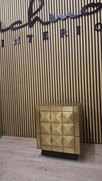 ladekast 3 laden goud model Collada van Richmond Interiors, Ophalen, Richmond Interiors model Collada, Metaal, Richmond Interiors