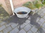 Zinken teil, Tuin en Terras, Bloembakken en Plantenbakken, Ophalen, Gebruikt, Metaal, 30 tot 60 cm