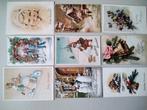 9 oude Nieuwjaarskaarten (1935 - 1944), Verzamelen, Ansichtkaarten | Themakaarten, Ophalen of Verzenden, Gelopen