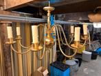 Gouden Kroonluchter 6-arms, Ophalen, Gebruikt, Metaal