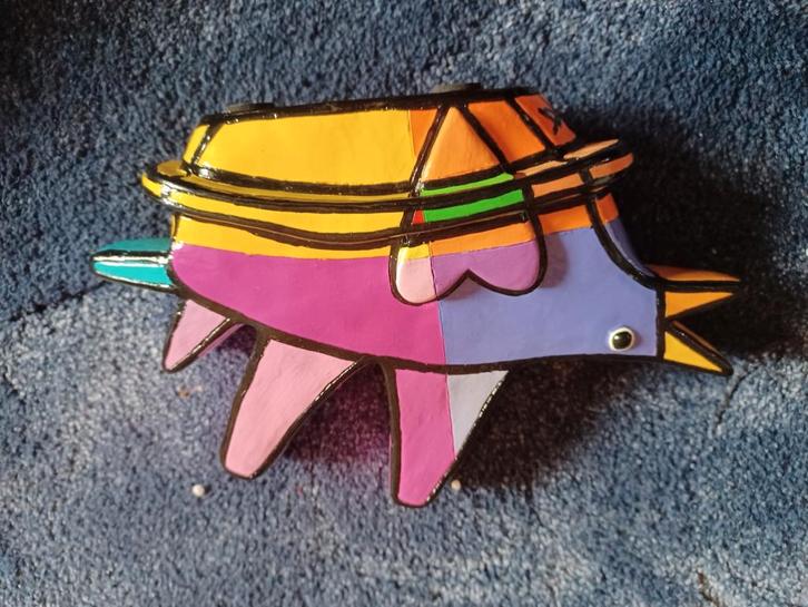 Kleurrijke Vogel van Jaqueline Schäfer - Keramiek, Antiek en Kunst, Kunst | Beelden en Houtsnijwerken, Ophalen of Verzenden