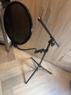 Microfoonstandaard + popfilter, Muziek en Instrumenten, Standaards, Ophalen of Verzenden, Gebruikt, Instrumentstandaard, Microfoon