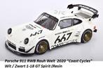 Porsche 911 RWB Rauh Welt 2020 “Coast Cycles” Wit / Zwart 1-, Hobby en Vrije tijd, Modelauto's | 1:18, Nieuw, Overige merken, Ophalen of Verzenden