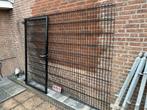 2x Dubbelstaafmat hekwerk + poort, zwart, Ophalen, Met poort, Gebruikt, Dubbelstaafmat hekwerk