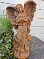 engel met duif , gietijzer tuinbeeld, Ophalen of Verzenden, Atw, Metaal, Atw