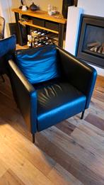 Blokstoel Kunstleder Zwart - Nieuwstaat!, Huis en Inrichting, Fauteuils, Ophalen, Nieuw, Leer, Modern