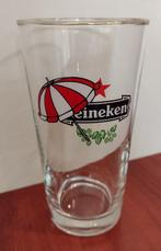 Vintage Heineken Glas 25cl Zomer Parasol 1980. (B), Ophalen of Verzenden, Gebruikt, Glas of Glazen, Heineken