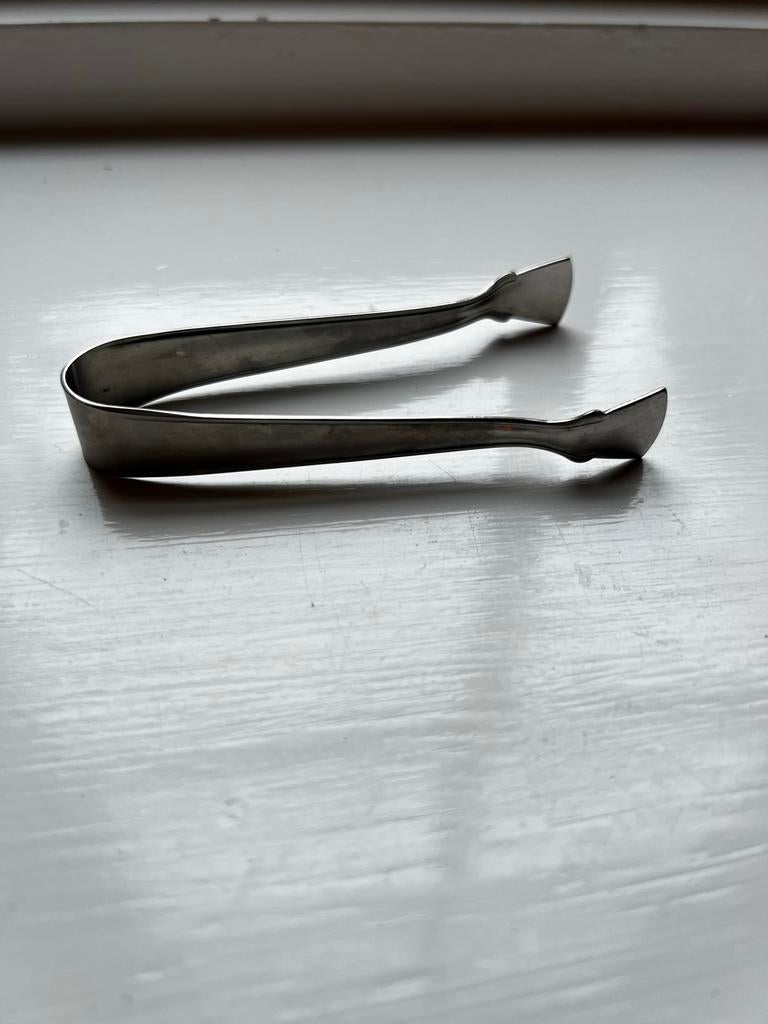 Vintage Effepi 3 suikertang IJstang RVS 18/8 Italie, Huis en Inrichting, Gebruikt, Ophalen of Verzenden, Rvs of Chroom, Vaatwasserbestendig