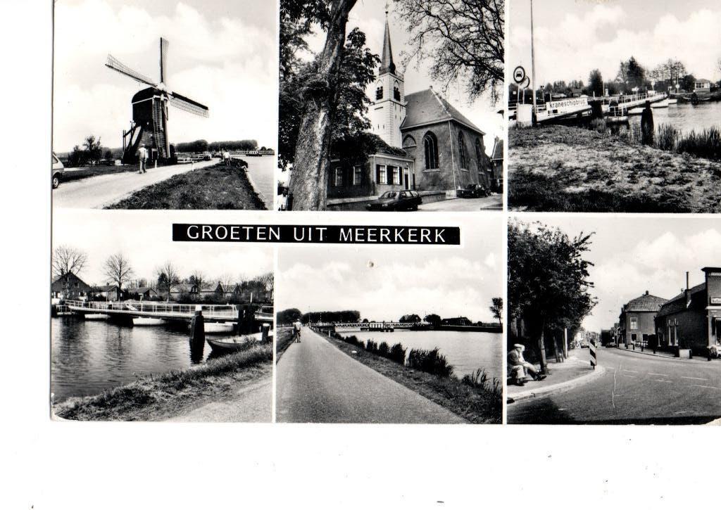 Meerkerk. Groeten uit.  6 luik., Verzenden, 1960 tot 1980, Gelopen, Zuid-Holland