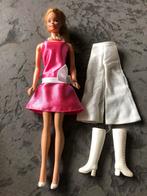 Vintage barbie 1966 mattel in roze jurk met strik. Outfit., Ophalen of Verzenden, Zo goed als nieuw, Fashion Doll