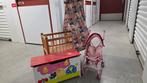 Poppenbedje en buggy, opbergkist, Ophalen, Gebruikt, Overige typen