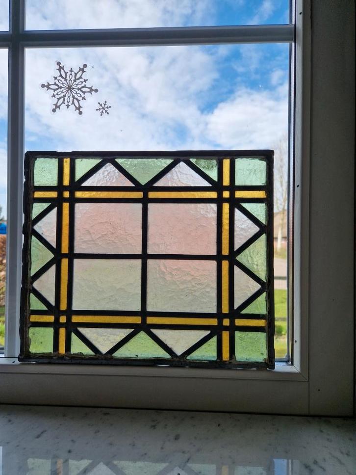 glas in lood, Doe-het-zelf en Verbouw, Glas en Ramen, Gevelraam of Ruit, Minder dan 80 cm, Minder dan 80 cm, Glas in lood, Ophalen of Verzenden