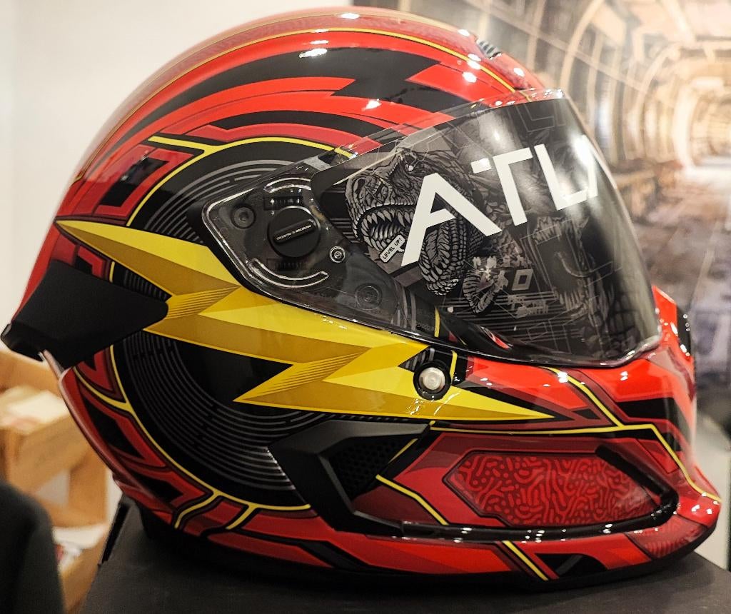 Ruroc Atlas 4.0 Carbon The Flash MarvelXS, Motoren, Kleding | Motorhelmen, XS, UK, Ophalen, Nieuw met kaartje