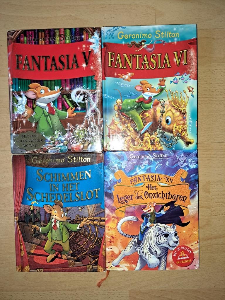 4 Fantasy boeken van Geronimo Stilton, Ophalen of Verzenden, Zo goed als nieuw, Geronimo Stilton