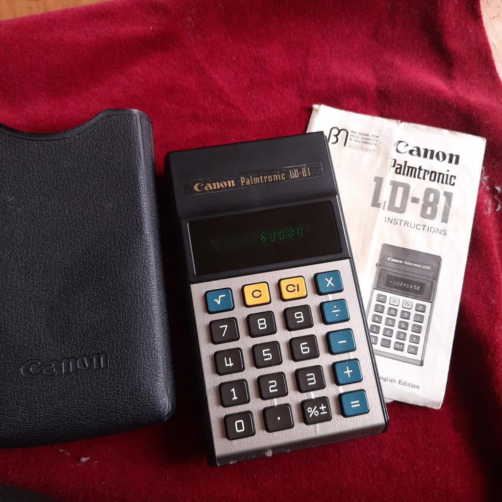 Vintage CANON PALMTRONIC LD-81 Rekenmachine, Verzenden, Gebruikt