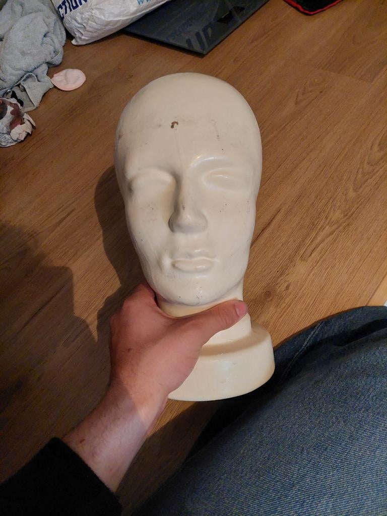 Oude display hoofd antiek jaaren 60 70 duitsland, Antiek en Kunst, Ophalen