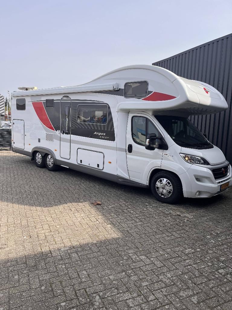 camper Burstner Argos 747-2G | xxl garage | 6 personen, Caravans en Kamperen, Campers, Automaat, Alkoof, Fiat, Vloeistofverwarming