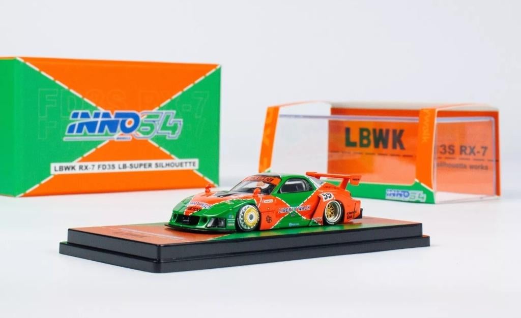 Mazda LBWK RX-7 FD3S LB-Super Silhouette van Inno64 1/64, Ophalen of Verzenden, Nieuw, Auto