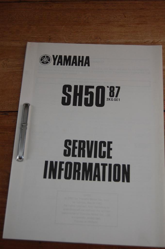 Yamaha SH50 Mint service informatie 1987, Fietsen en Brommers, Handleidingen en Instructieboekjes, Nieuw, Ophalen of Verzenden