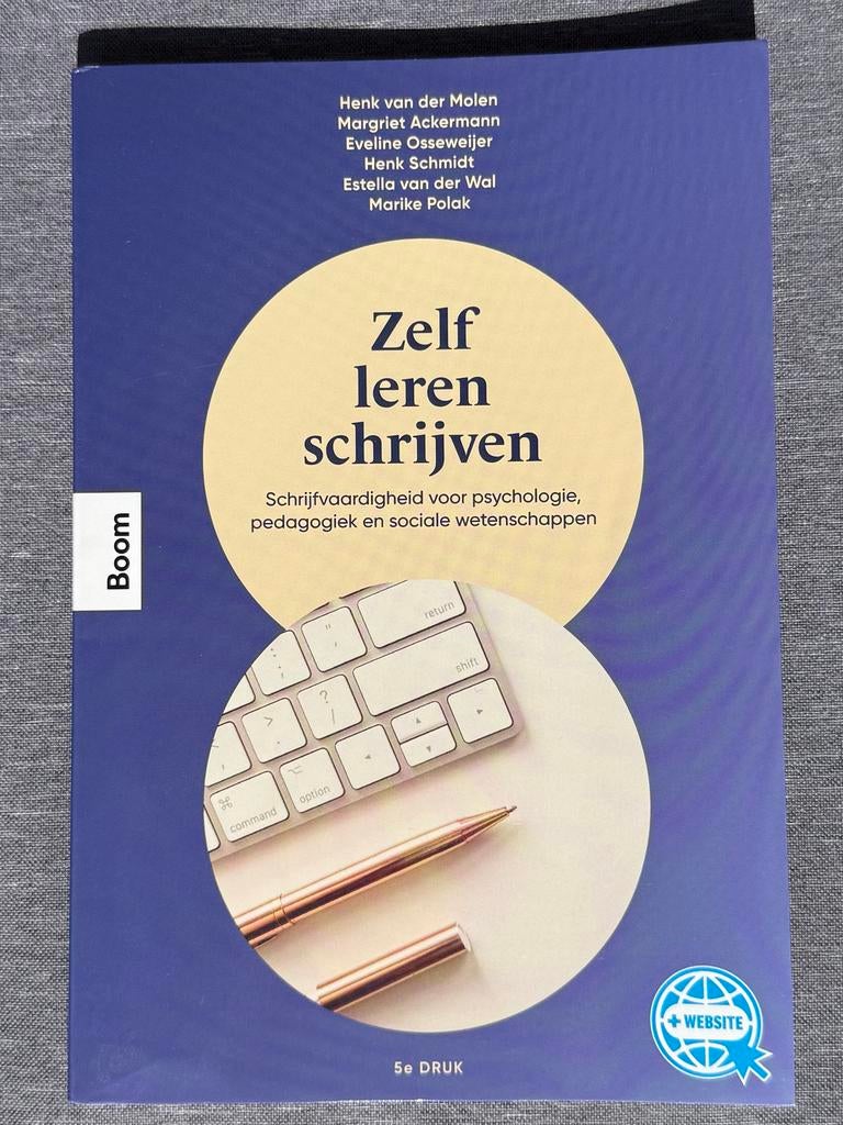 Zelf leren schrijven - 5e druk, Boeken, Studieboeken en Cursussen, Ophalen of Verzenden, Alpha, Nieuw, HBO