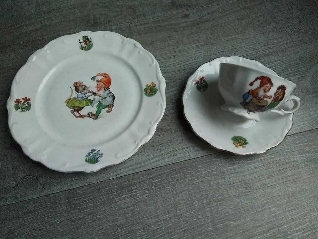 Bareuther bavaria kinder servies met kabouters, Antiek en Kunst, Ophalen of Verzenden