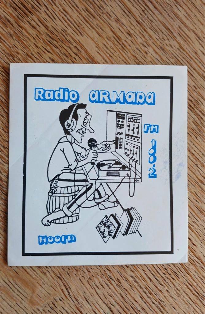Stickers piraat piratenzender radio Armada, HOORN, Ophalen of Verzenden, Zo goed als nieuw