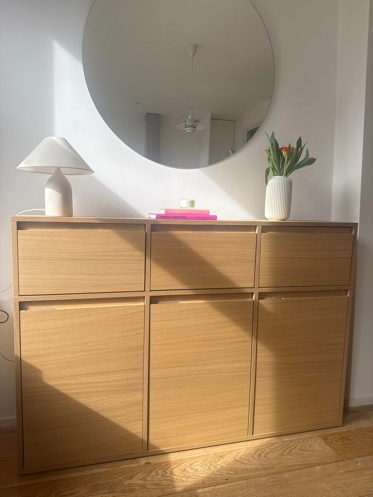 Tylko dressoir eikenhout met 3 deuren en 3 lades, Ophalen, 100 tot 150 cm, Eikenhout, Zo goed als nieuw