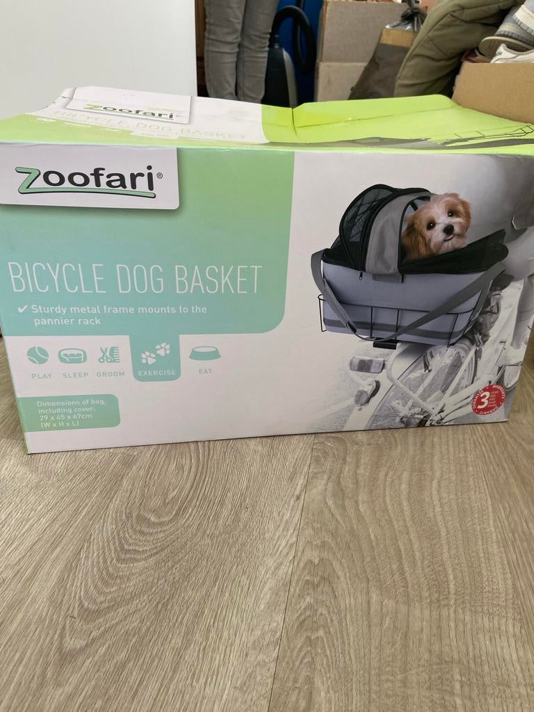 Zoofari Fietsmand voor Hond - Nieuwstaat, Ophalen, Zo goed als nieuw, Fietsmand, Stuurbevestiging