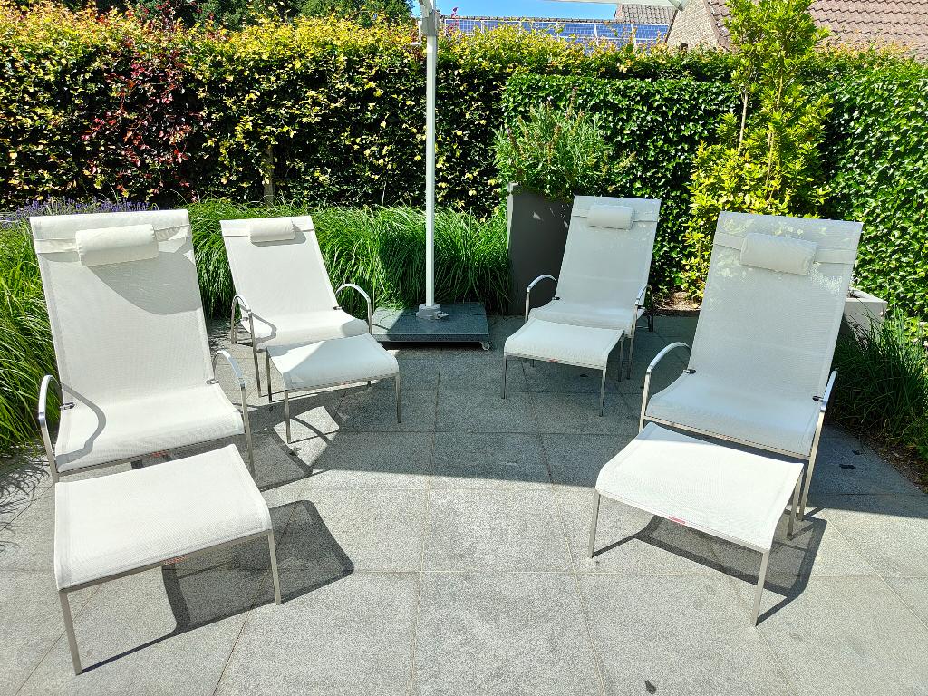 Royal Botania QT Loungestoelen, Ophalen, Zo goed als nieuw, Rvs, Verstelbaar