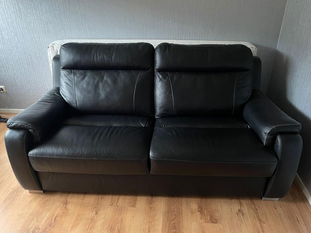 Leren bank, Huis en Inrichting, Ophalen, 150 tot 200 cm, Tweepersoons, 75 tot 100 cm
