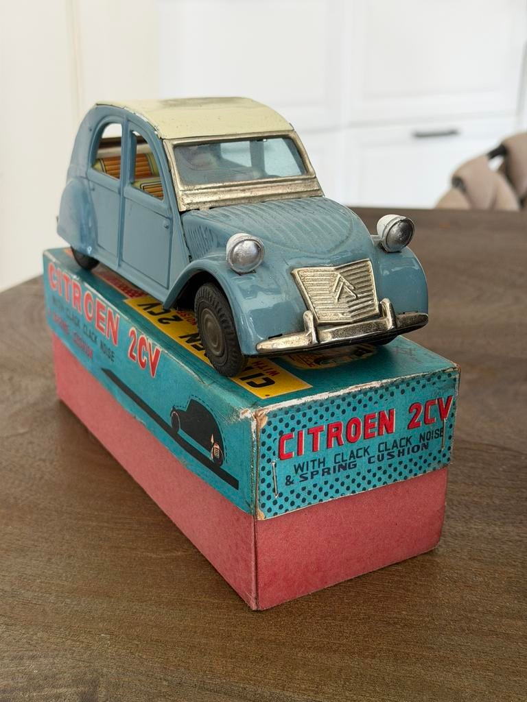 Citroën 2CV DAIYA Japan met doos., Antiek en Kunst, Ophalen of Verzenden