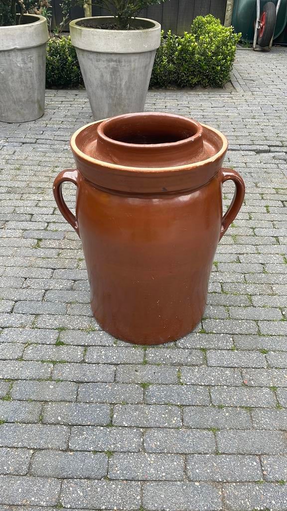 Bonen pot, Tuin en Terras, Bloempotten, Verzenden, Rond, Zo goed als nieuw, Minder dan 25 cm