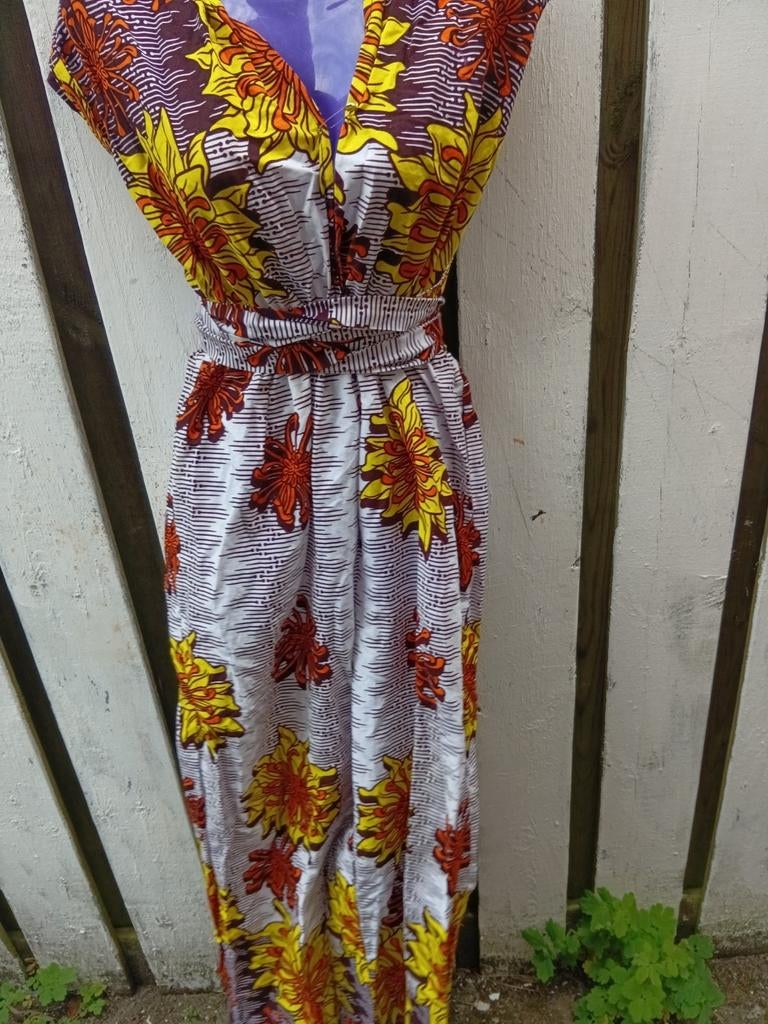 Ghana batik katoenen jumpsuit OPRUIMING, Ophalen of Verzenden, Nieuw, Blauw