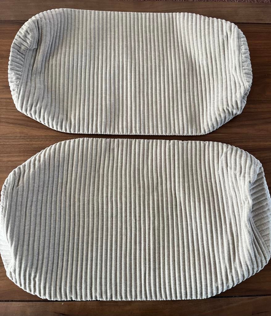 2x JÄTTEBO Hoes voor hoofdsteunkussen, Samsala grijsbeige, Eenpersoons, 75 tot 100 cm, Ophalen of Verzenden, Zo goed als nieuw